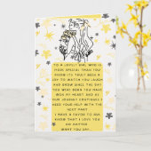 花の女の子になってくれる？フラワーガール詩 カード (黄色い花)