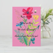 『花の女の子になる』|花娘のプロポーズカード 招待状 (スタンド正面)