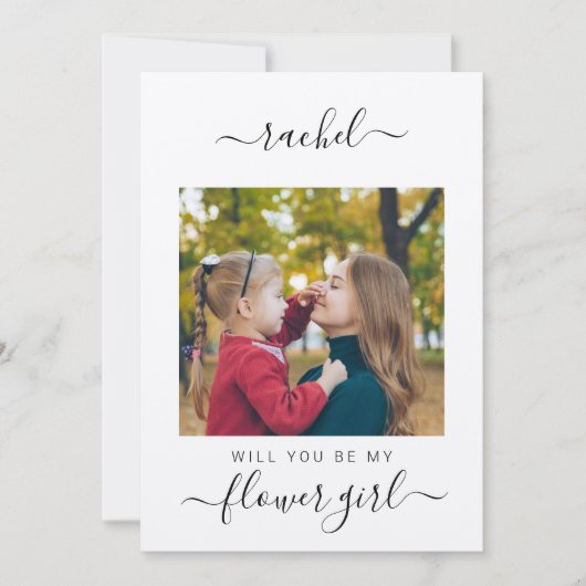花の女の子のウェディングパーティーの提案をしてくれないか カード (正面)