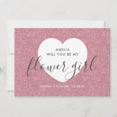 『花の女の子のカードになるか？きらきら光る』 招待状 (正面)