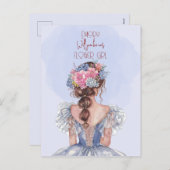 花の女の子のフローラ シーズンポストカード (正面/裏面)