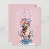 花の女の子のフローラ シーズンポストカード (正面/裏面)