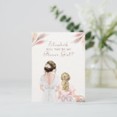 花の女の子のブライダルパーティ ポストカード (スタンド正面)
