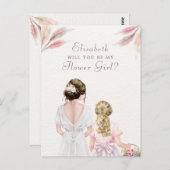花の女の子のブライダルパーティ ポストカード (正面/裏面)