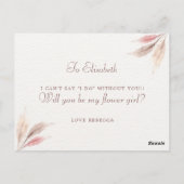 花の女の子のブライダルパーティ ポストカード (裏面)