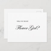 花の女の子のプロポーザルのカード ポストカード (正面/裏面)