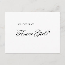 花の女の子のプロポーザルのカード ポストカード