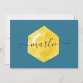 花の女の子のプロポーザルのカード 招待状 (裏面)