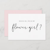 花の女の子のプロポーザルのカード 招待状 (正面/裏面)
