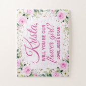 花の女の子のプロポーズを ジグソーパズル (縦)