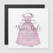 花の女の子のプロポーズパーソナライズされたは? (正面/裏面)