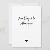 花の女の子のプロポーズ写真を撮る 招待状 (裏面)