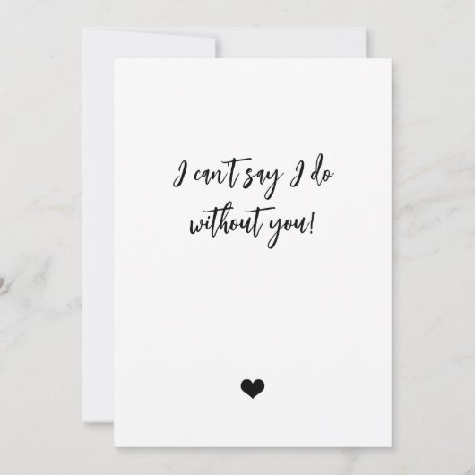 花の女の子のプロポーズ写真を撮る 招待状 (裏面)