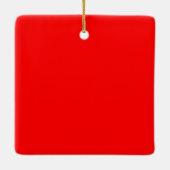 花の女の子のポートレート セラミックオーナメント (裏面)