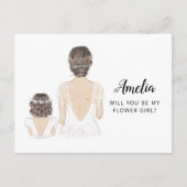 花の女の子の提案のポストカード ポストカード (正面)