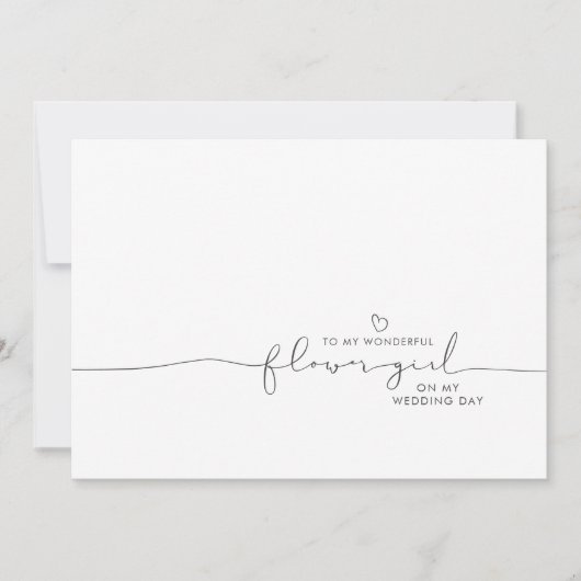 花の女の子の朝結婚にかわいいメッセージへ (正面)