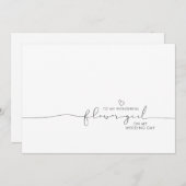 花の女の子の朝結婚にかわいいメッセージへ (正面/裏面)