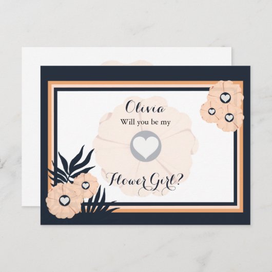 花の女の子の結婚フローラ ポストカード (正面/裏面)