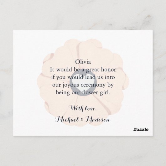 花の女の子の結婚フローラ ポストカード (裏面)