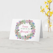 花の女の子の花のプロポーザルのカードか カード (黄色い花)