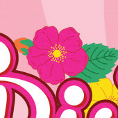 花の女の子の誕生日パーティー招待状 招待状