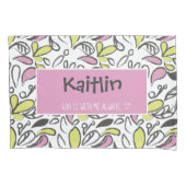 『花の女の子は神と共お洒落に』 枕カバー (正面)