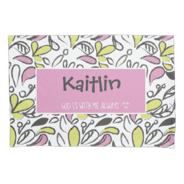 『花の女の子は神と共お洒落に』 枕カバー