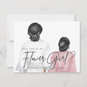 花の女の子は？女子インビタット 招待状 (正面)