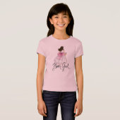 花の女の子は？Tシャツダークブルネット Tシャツ (正面フル)