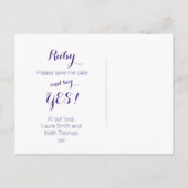 花の女の子スター空結婚の 案内ポストカード (裏面)