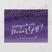 花の女の子スター空結婚の 案内ポストカード (正面)