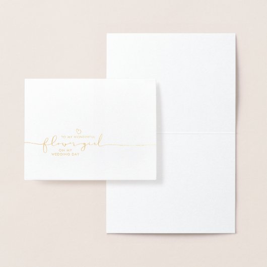 『花の女の子結婚の朝かわいいメッセージ』 箔カード (ディスプレー)