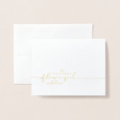 『花の女の子結婚の朝かわいいメッセージ』 箔カード (封筒付き正面)