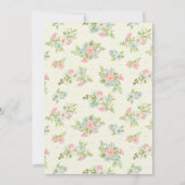 花の女の子象のベビーシャワー招待状 招待状 (裏面)