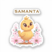 花の女の子 ステッカーシート シール (正面)