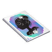 花の女の子「YesI Can」スパイラル手帳 ノートブック (右側)