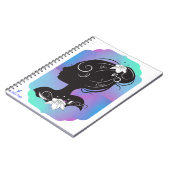 花の女の子「YesI Can」スパイラル手帳 ノートブック (左側)