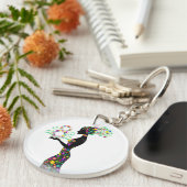 花の女性アクリルキーチェーン キーホルダー (正面右)