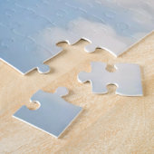 花の女性ポートレート ジグソーパズル (側面)