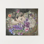 花の女性 タペストリー (正面(横))