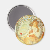 花の女性 マグネット (正面/裏面)