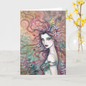 花の女神カードbyモリー・ハリソン カード (黄色い花)