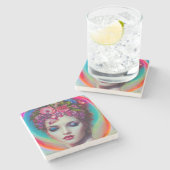 花の女神 ストーンコースター (横)