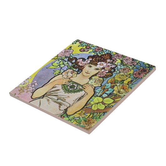 花の女神 タイル (側面)