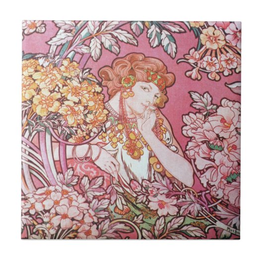 花の女神 タイル (正面)