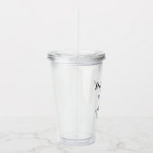 花の女結婚の子の紫の花かわいらしフローラ アクリルタンブラー (右)