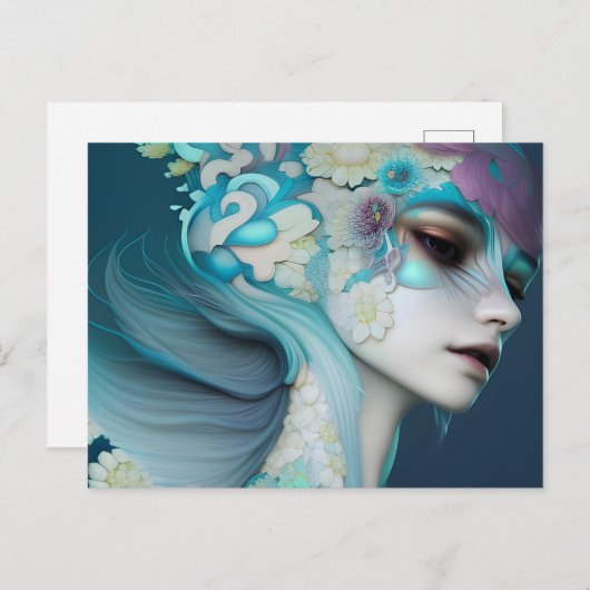 花の女 ポストカード (正面/裏面)