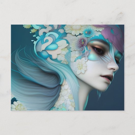 花の女 ポストカード (正面)