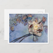花の妖精と蝶by Warwick Goble Post ポストカード (正面/裏面)