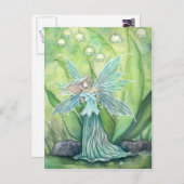 花の妖精のはがきのユリ ポストカード (正面/裏面)